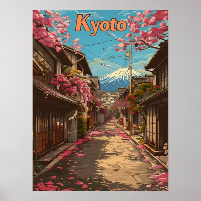 Póster Ciudad vieja de Kyoto (Frente)