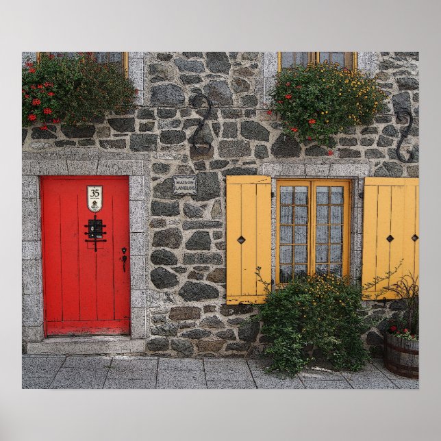 Póster Ciudad Vieja de Quebec, Canadá (Frente)