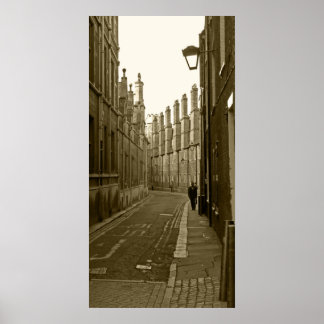 Póster Ciudad vieja. Oxford (Reino Unido).