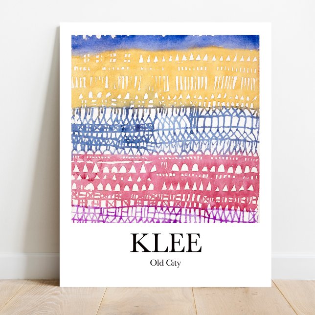 Póster Ciudad Vieja por Paul Klee (Klee's vibrant Old City on YOUR wall! High-quality art poster)