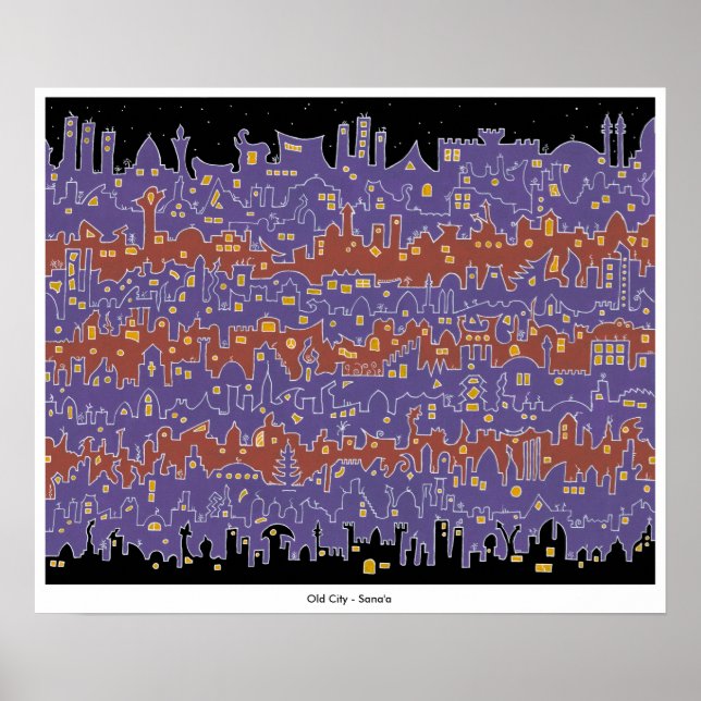 Póster Ciudad vieja - Saná - Imprimir (Frente)