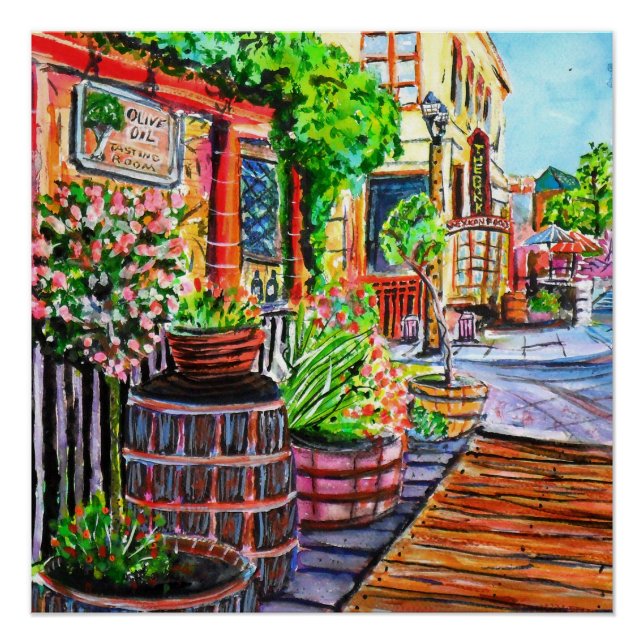 Póster Ciudad Vieja Temecula Ca. (Anverso)