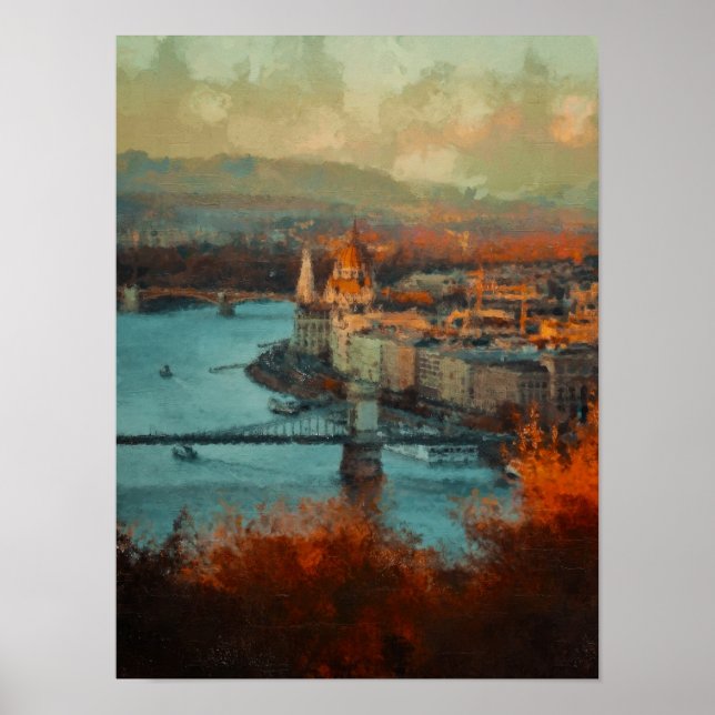 Póster Ciudad vintage (Frente)