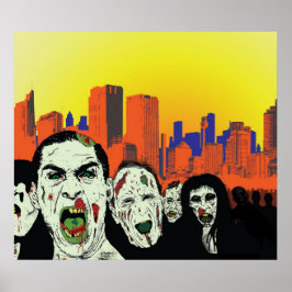 Póster ciudad zombie