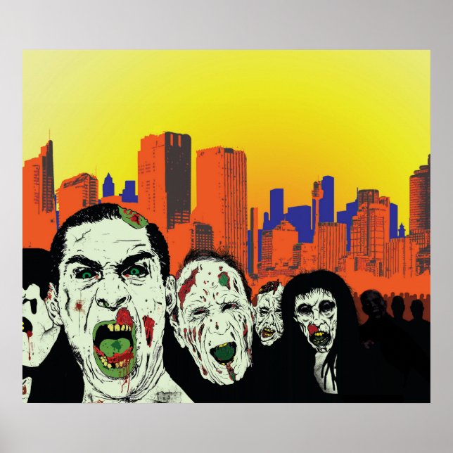 Póster ciudad zombie (Frente)