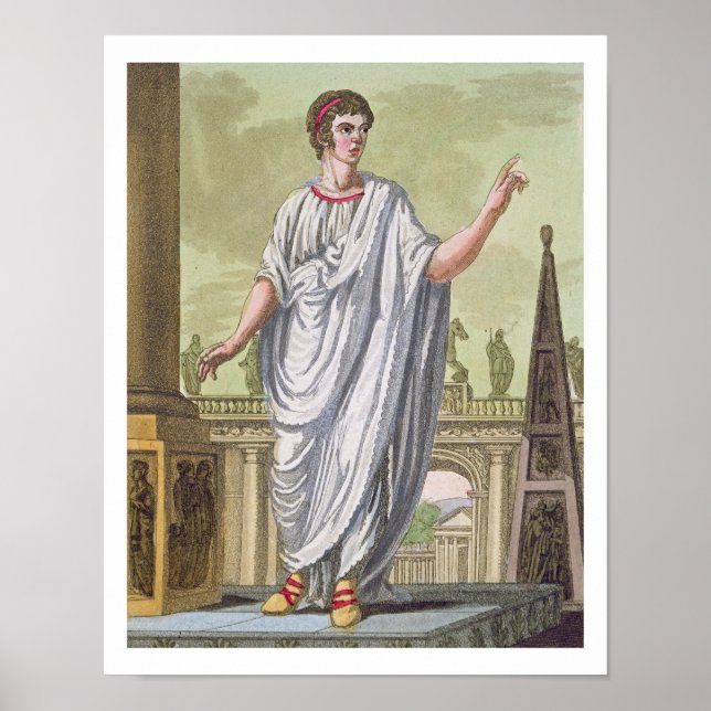 Póster Ciudadano romano reclamando empleo, de 'L'Antica' (Frente)