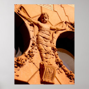 Póster Ciudadanos de Piedra - bebé de granito con ropa de