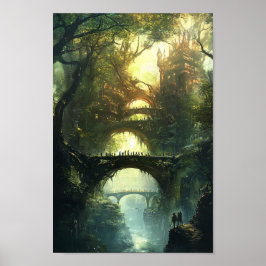 Póster Ciudadela elvina de Crepúsculo - Épico castillo de