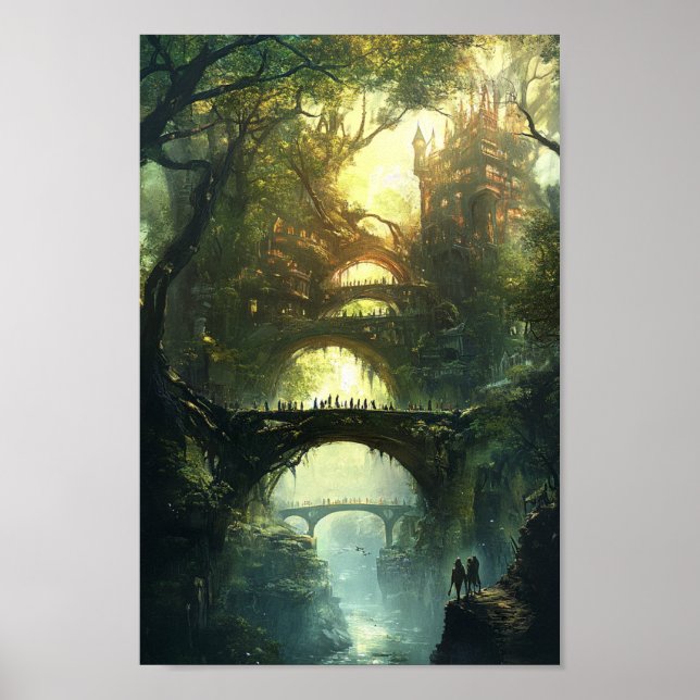 Póster Ciudadela elvina de Crepúsculo - Épico castillo de (Frente)