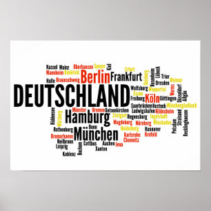 Póster Ciudades alemanas - Deutsche Städte