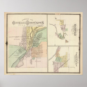 Póster Ciudades de Centralia y de Grand Rapids