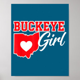 Póster Ciudades de EE. UU. Buckeye Girl Ohio Hogar Corazó