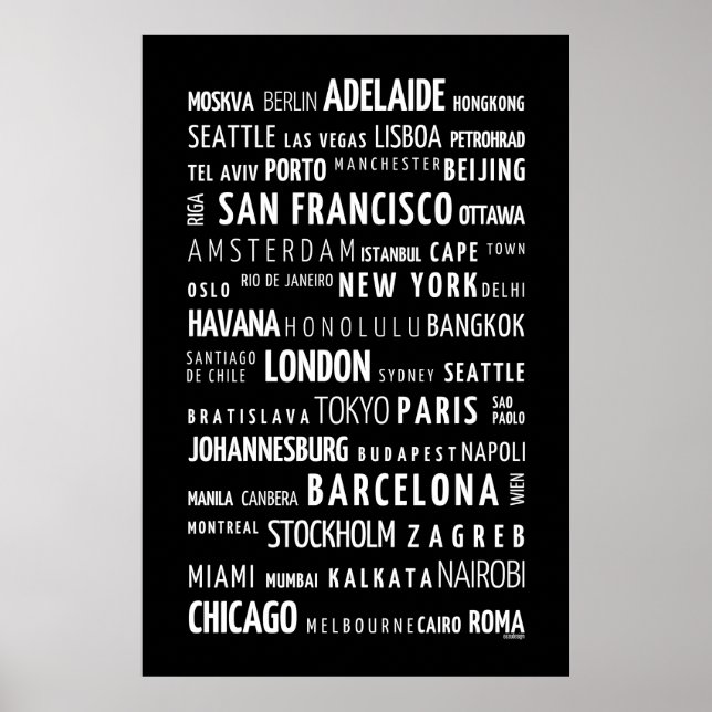Póster Ciudades del mundo (Frente)