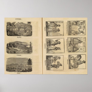 Póster Ciudades, trajes