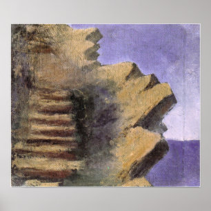 Póster Ciurlionis - Acantilado en la costa del mar 1905
