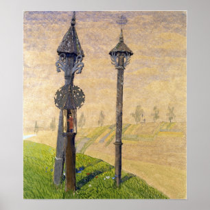 Póster Ciurlionis - Cruces de caminos de Zemaitija 1909