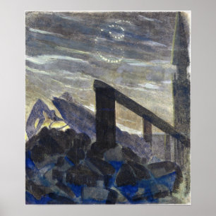 Póster Ciurlionis - El Sol Gana El Cáncer 1906