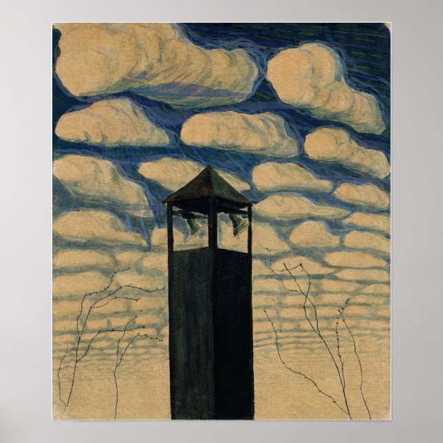 Póster Ciurlionis - Motif de primavera II 1907 (Frente)