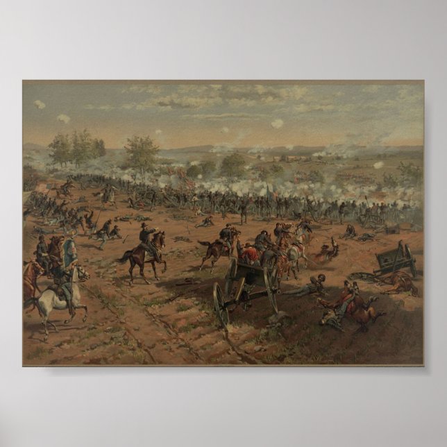 Póster Civil de Estados Unidos: Batalla de Gettysburg (Frente)