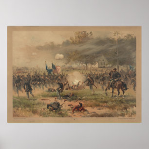 Póster Civil War Battle of Antietam Sharpsburg Print