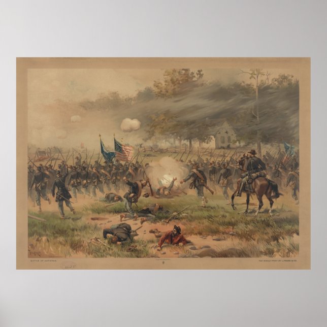 Póster Civil War Battle of Antietam Sharpsburg Print (Frente)