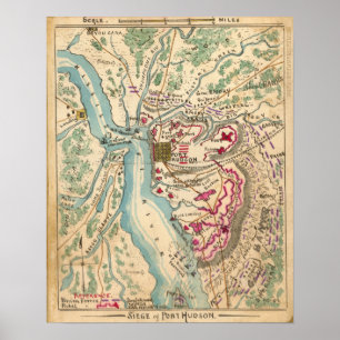 Póster Civil War Siege of Port Hudson