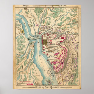 Póster Civil War Siege of Port Hudson