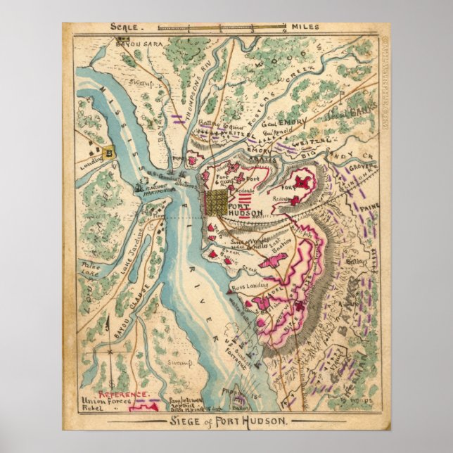 Póster Civil War Siege of Port Hudson (Frente)