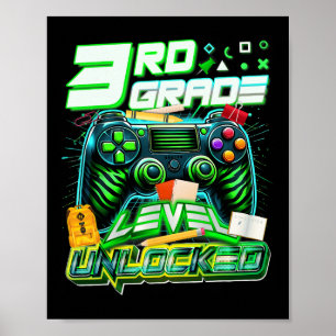 Póster Ck al colegio nivel 3er grado desbloqueado Gamer p