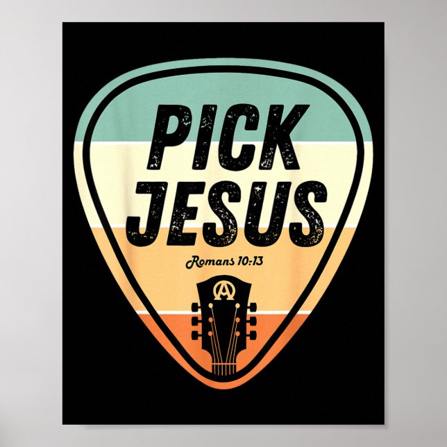 Póster Ck Jesus Shirt Funny Christian Music Guitar Ck Men (Frente)