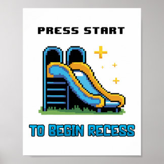 Póster Ck To School Funny Gamer Para Niños Chicas Prensa