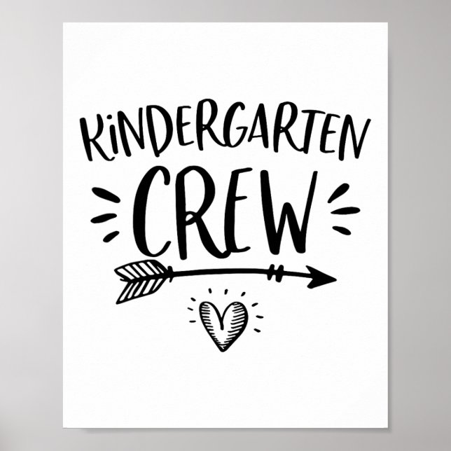 Póster Ck To School Kindergarten Crew Profesores Estudian (Frente)