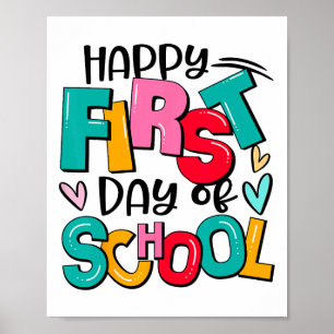 Póster Ck To School Teachers Niños Niños Felices Primer D