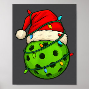 Póster Ckleball con sombrero de Santa divertido regalo de