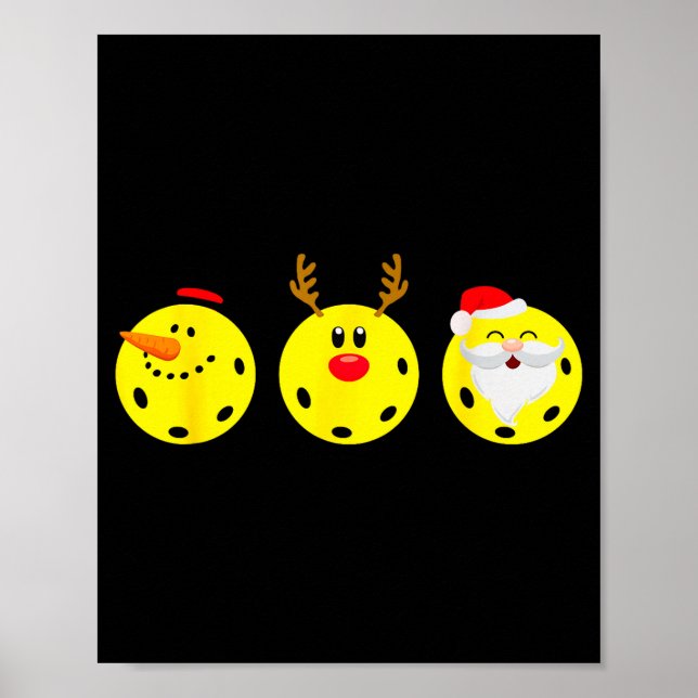 Póster Ckleball Santa Snowman Reindeer Christmas Ornament (Frente)