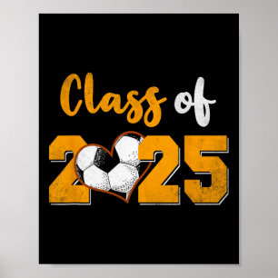 Póster Cl De 2025 Fútbol Senior 25 Graduado Grad Jugador 