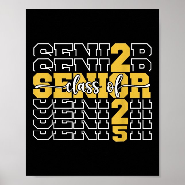 Póster Cl De 2025 Senior 2025 Volver A La Escuela 2025 Gr (Frente)