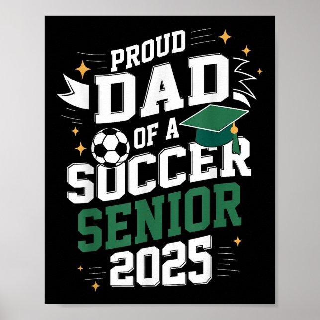 Póster Cl De 2025 Senior Soccer Graduate (Frente)
