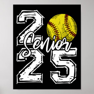 Póster Cl de 2025 Softbol Senior 2025 De vuelta al colegi