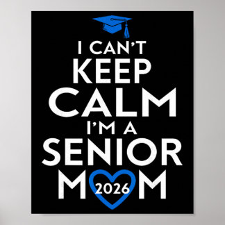 Póster Cl de 2026 Mamá de último año graduación divertida