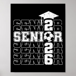 Póster Cl de 2026 Senior 2026 Fútbol Seniors Graduación