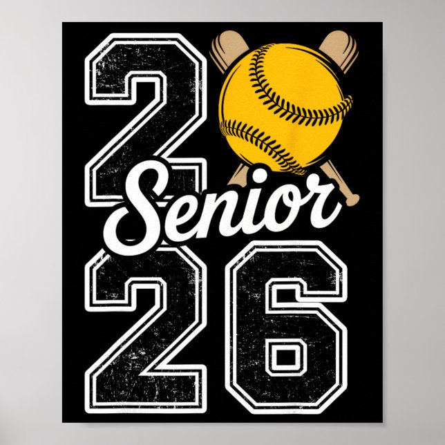 Póster Cl de 2026 Softll Senior 2026 Último Día de Escuel (Frente)