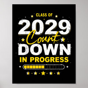 Póster Cl De 2029 Cuenta Atrás Graduación Divertida Prime