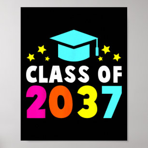 Póster Cl de 2037 Crece Conmigo Primer Día de Escuela Gra