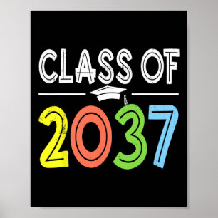 Póster Cl de 2037 Crece Conmigo Primer Día de Escuela Gra