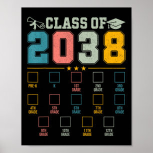 Póster Cl de 2038 Creciendo Conmigo Lista de Verificación