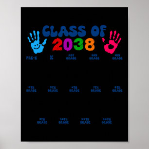 Póster Cl De 2038 Huella De Huella De Vuelta A La Escuela