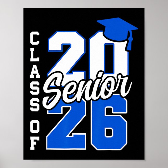 Póster Cl Of 2026 Senior 2026 Back To School 2025 Graduat (Frente)