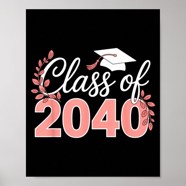 Póster Cl Of 2040 Grow With Me Kindergarten Nk Coquette B (Frente)