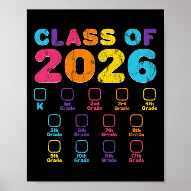 Póster Cl Retro De 2026 Espacio Para Calificar Verificaci (Frente)